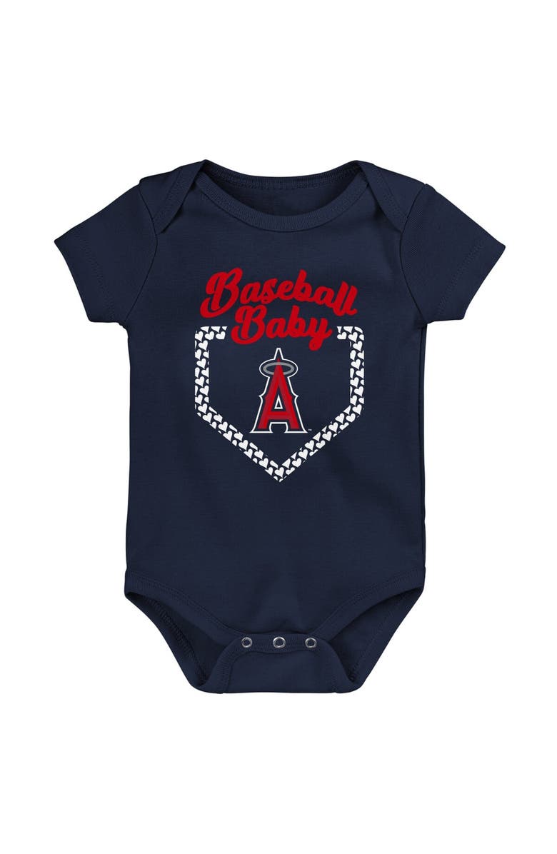 Outerstuff Infant Red/Navy/Pink Los Angeles Angels Baseball Baby 3-Pack Bodysuit Set, Alternate, color, Red