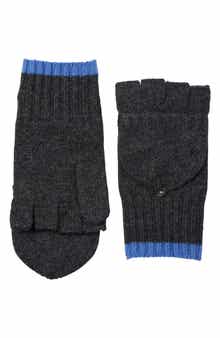 Amicale Pop Top Fingerless Cashmere Knit Gloves