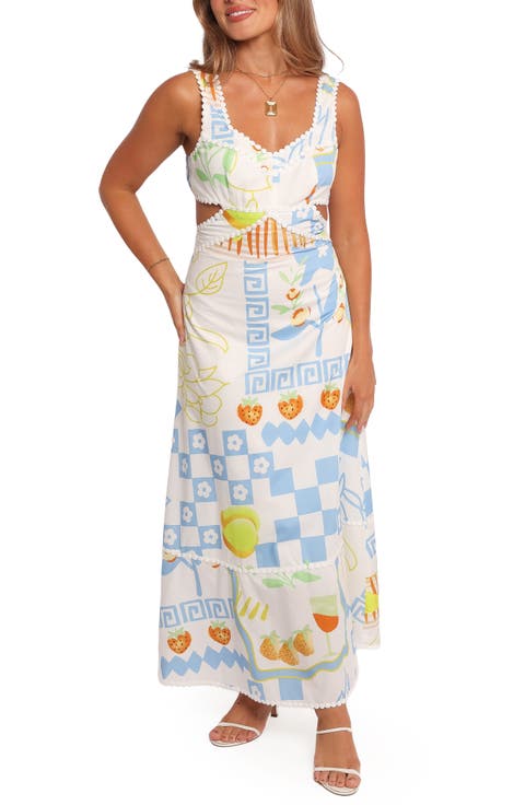 Janina Print Sleeveless Maxi Dress