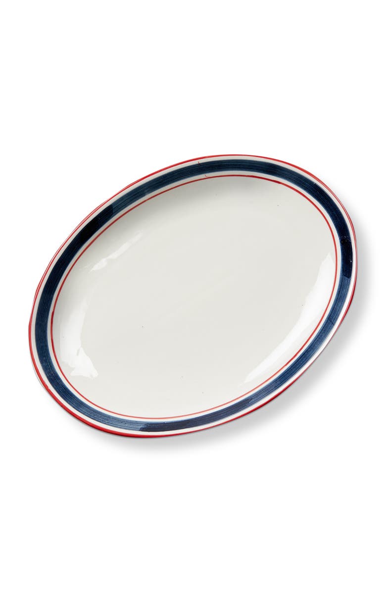 tag Summer Stripe Serving Platter Dishwasher Safe Perfect for Entertaining, Main, color, Multicolored