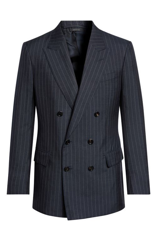 Tom Ford Chalk Stripe Sport Coat In Blue