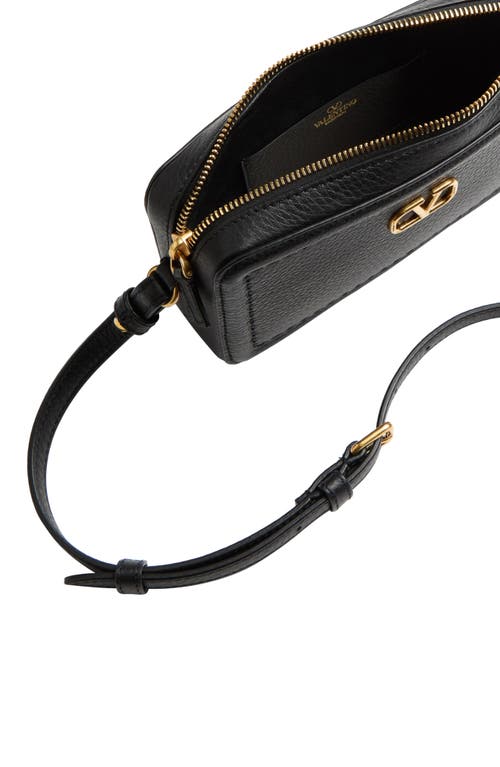 Valentino Vlogo Alltime Mini Leather Camera Bag In Black