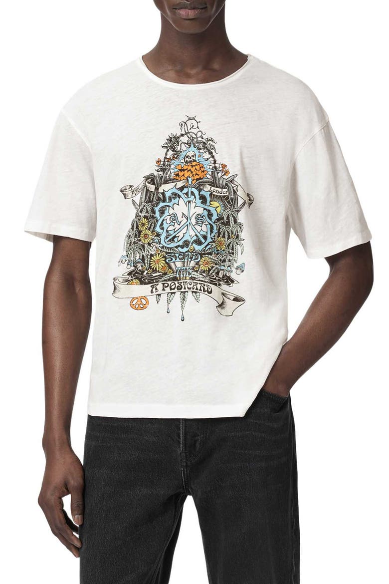 Nazare Graphic T-Shirt, Main, color, ASHEN WHITE