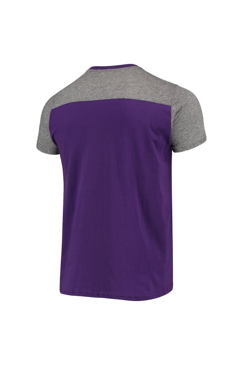 Men's Majestic Threads Purple/Gray Minnesota Vikings Field Goal Slub T-Shirt, Alternate, color, Purple