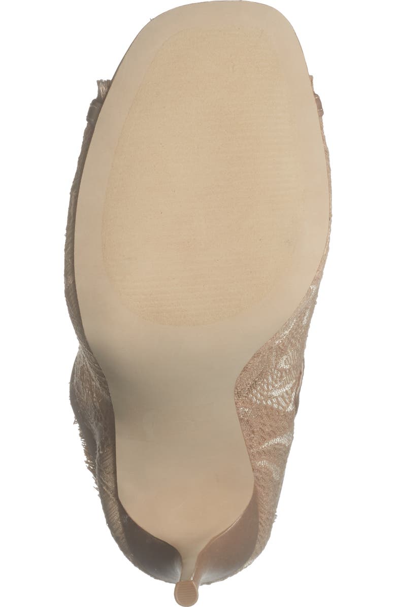 Steve Madden Kourt Open Toe Jacquard Mule, Alternate, color, Buff Lace