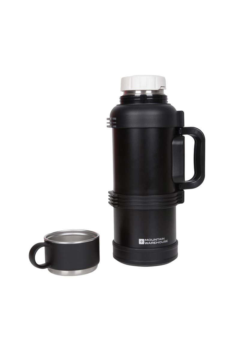 Camping Flask & Cup Set, Alternate, color, Black