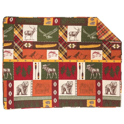 C & F Home C&f Home Keaton Forest Woven 48" X 60" Thanksgiving Throw Blanket In Green