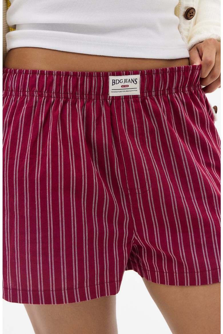 Red Striped Boxer Shorts, Alternate, color, BURGUNDY PIN STRIPE