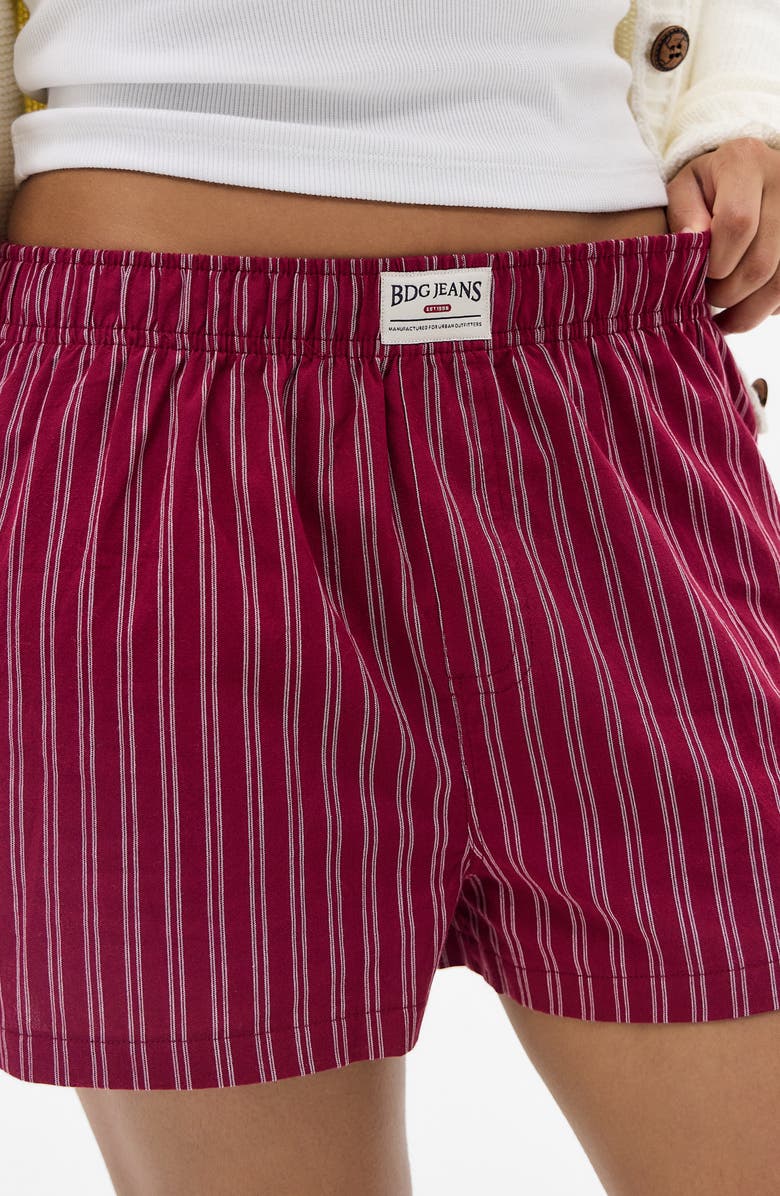 BDG Urban Outfitters Red Striped Boxer Shorts, Alternate, color, 