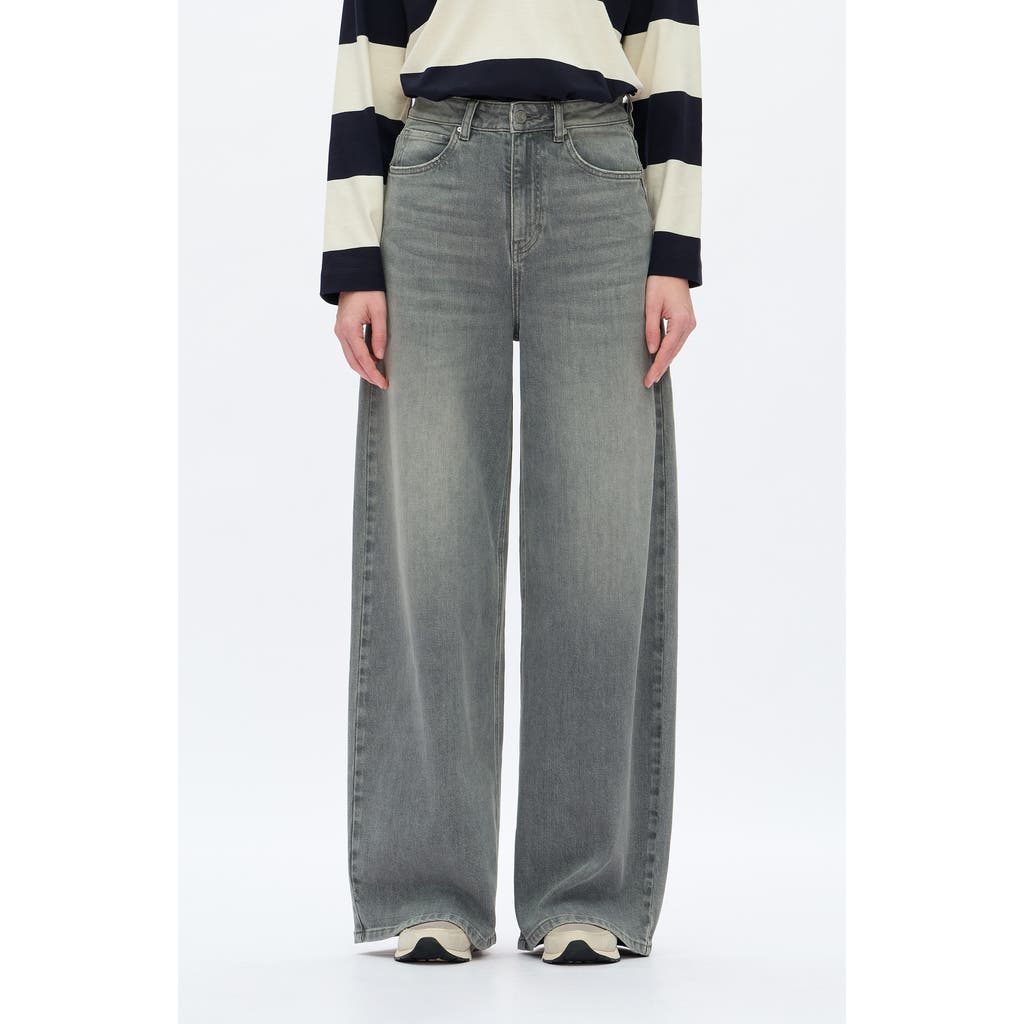 Bayeas High Waist Wide Leg Jeans In Brown