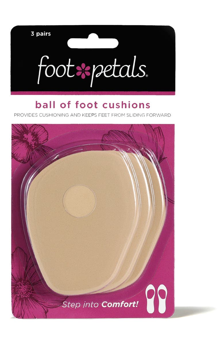 Foot Petals 3-Pack Ball-of-Foot Cushions, Alternate, color, Khaki