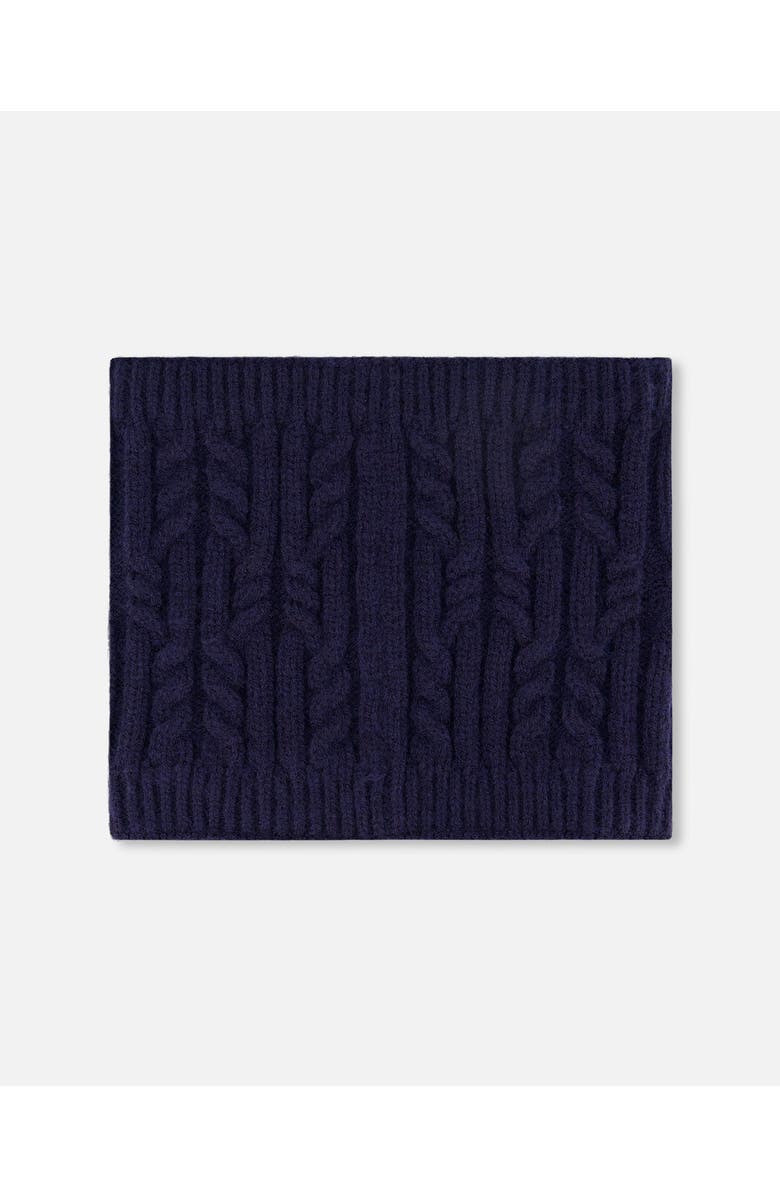 Deux par Deux Kids Gender Inclusive Lined Winter Neckwarmer, Alternate, color, Navy Blue