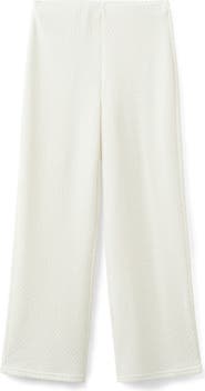 MANGO Nati Textured Straight Leg Pants
