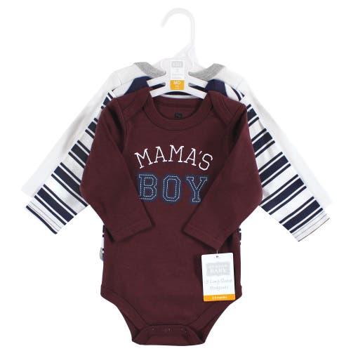 Hudson Baby Cotton Long-sleeve Bodysuits 3-pack In Multi