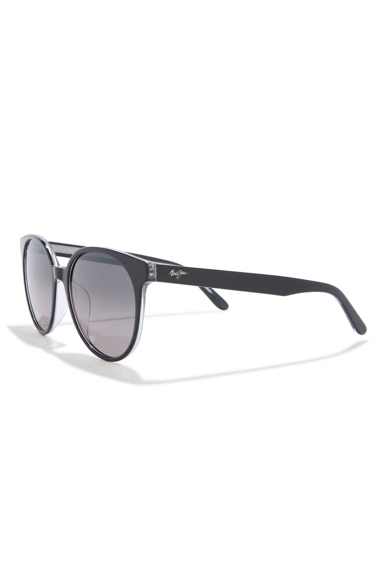 55mm Core Round Polarized Sunglasses, Alternate, color, BLACK BLACK GREY