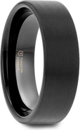 Larson Jewelers San Antonio Flat Tungsten Carbide Band With Brushed Finish