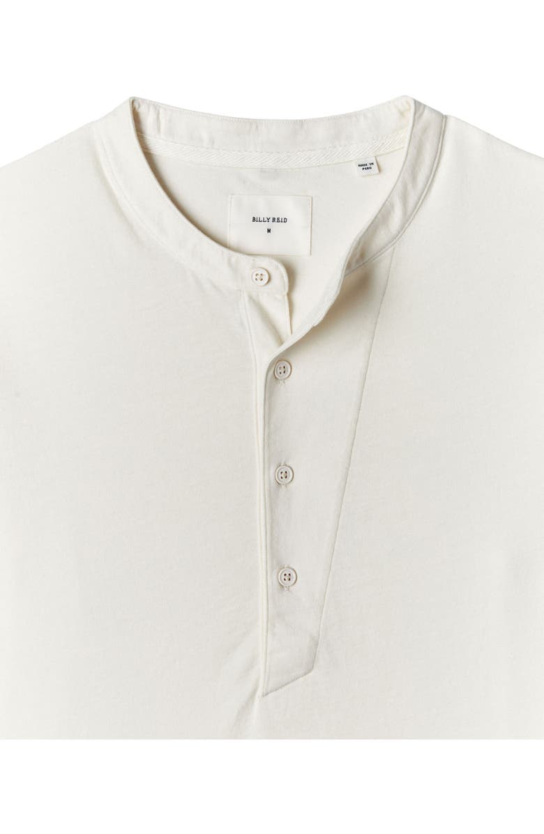 Billy Reid Louis Suded Cotton Henley, Alternate, color, Natural