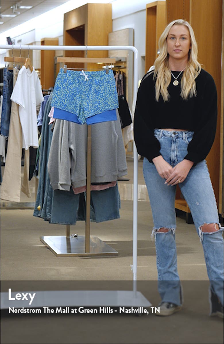 Kids' Print Accent Layered Running Shorts, sales video thumbnail