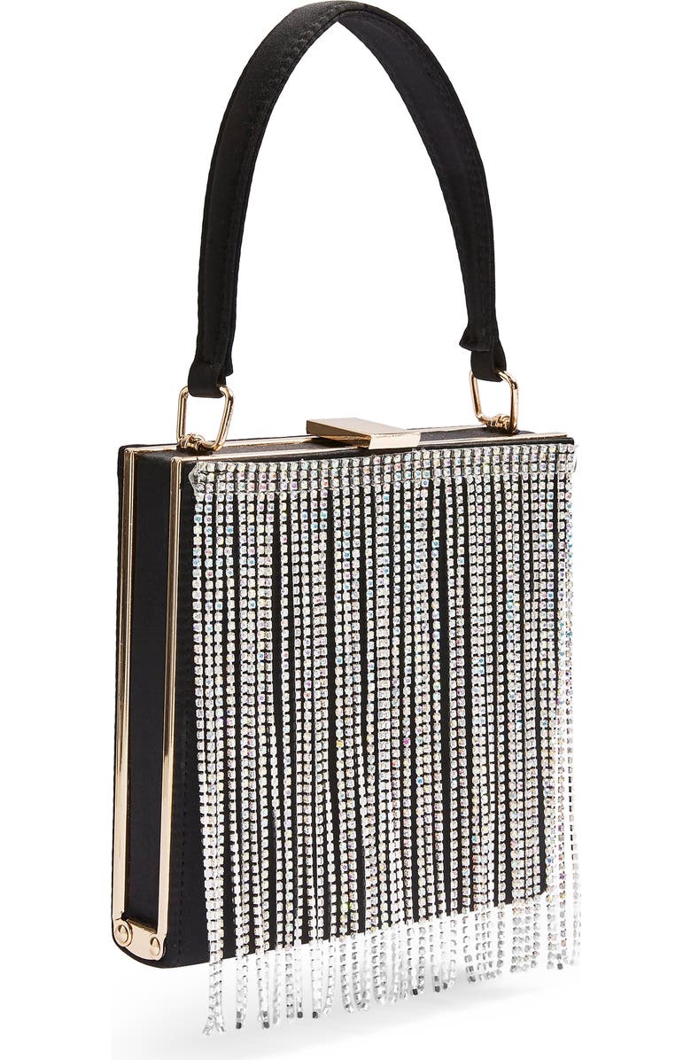 Topshop Fringe Frame Bag, Alternate, color,