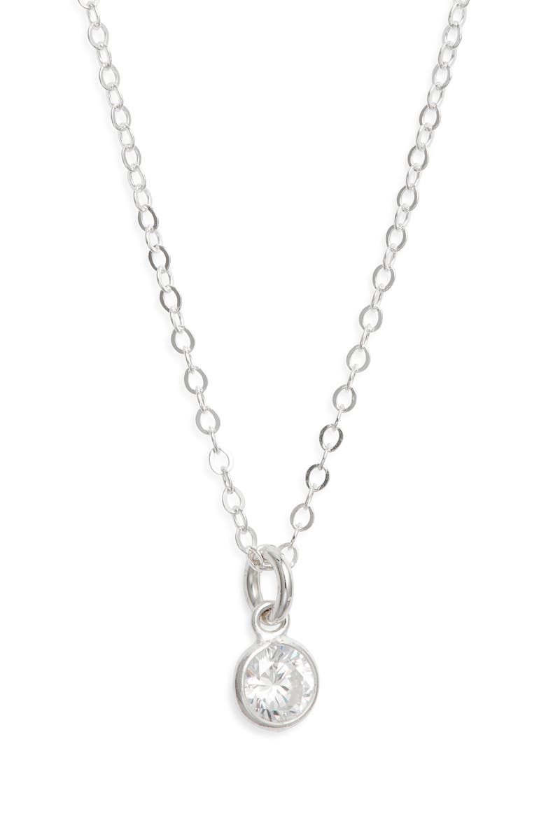 Nashelle Clarity Pendant Necklace, Main, color, Sterling Silver
