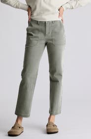 Free Fly Folly Straight Leg Ankle Stretch Cotton Twill Pants