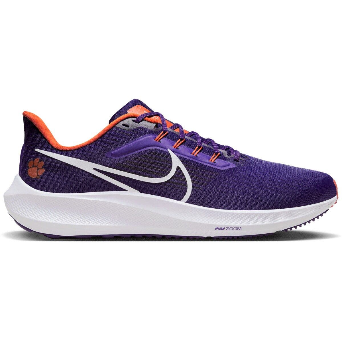 Nike Unisex Nike Purple Clemson Tigers Zoom Pegasus 39 Running Shoe, Alternate, color, 