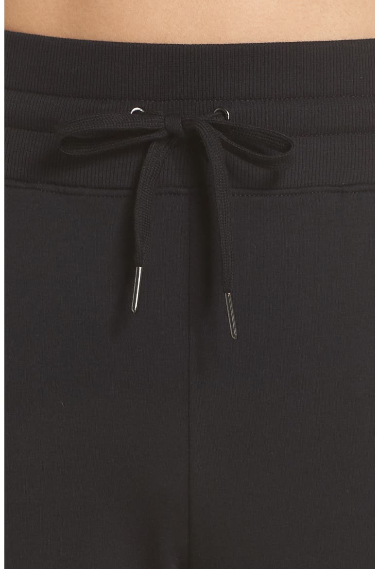 Repeat High Waist Crop Jogger Pants, Alternate, color, BLACK