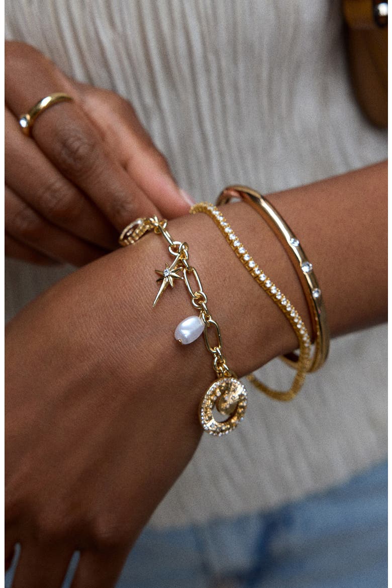 Cressida Celestial Charm Bracelet, Alternate, color, GOLD/ CLEAR