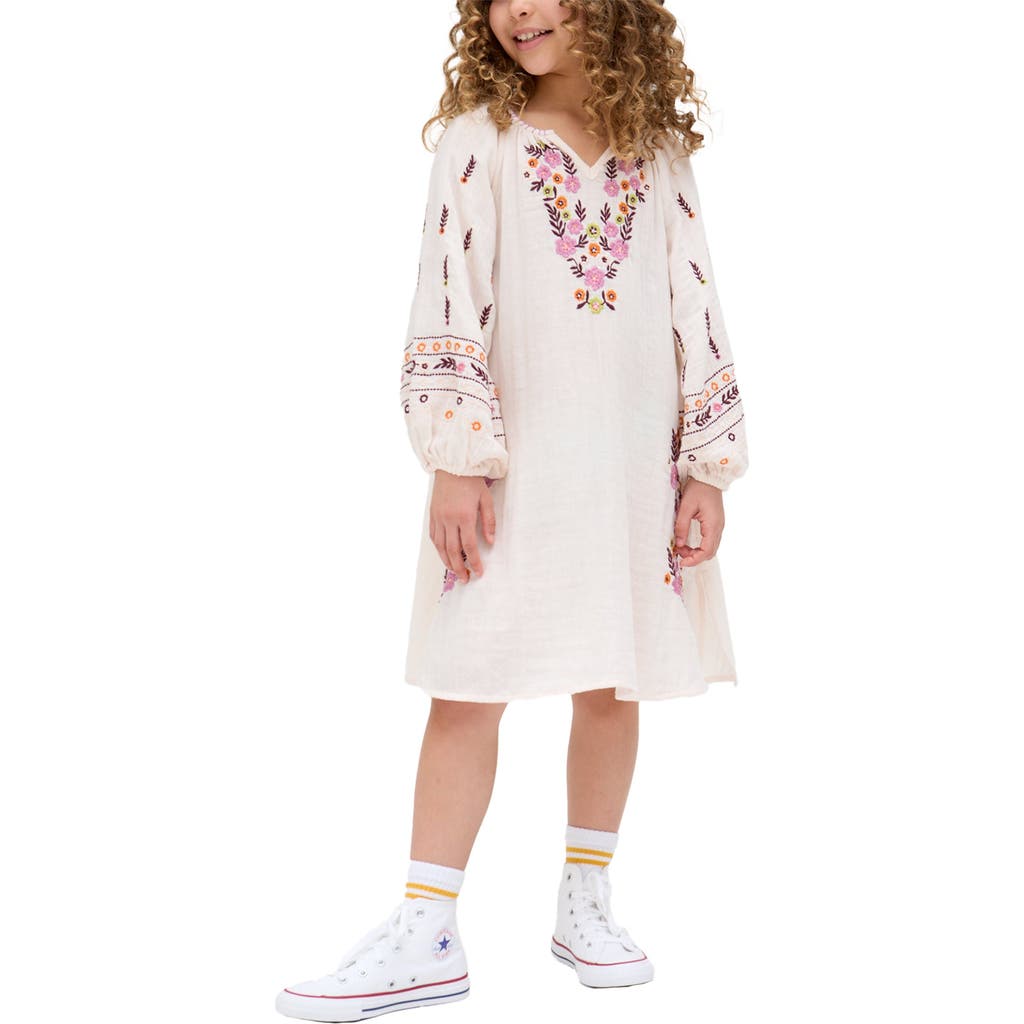 Raffya Kids Lavender Dress In Sand