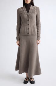 Lisa Yang Leire Cashmere Cabled Rib Cardigan