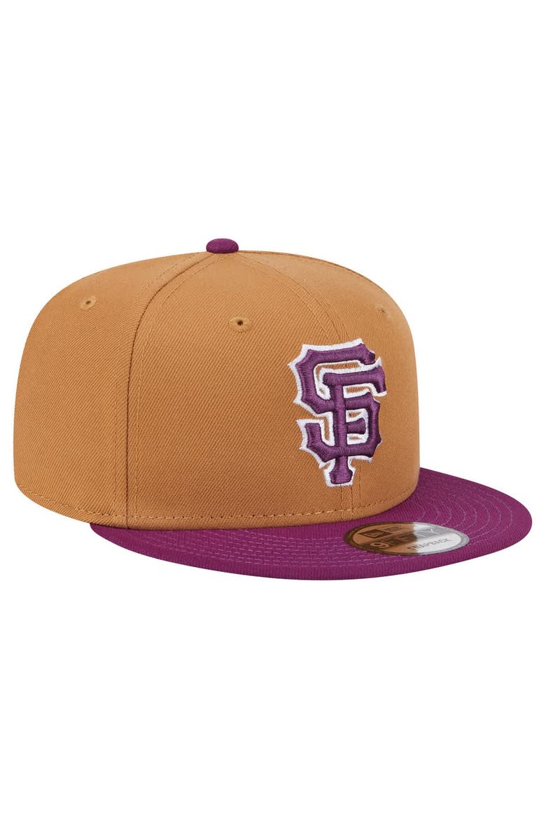 Men's New Era Brown/Purple San Francisco Giants Color Pack Two-Tone 9FIFTY Snapback Hat, Alternate, color, Brown