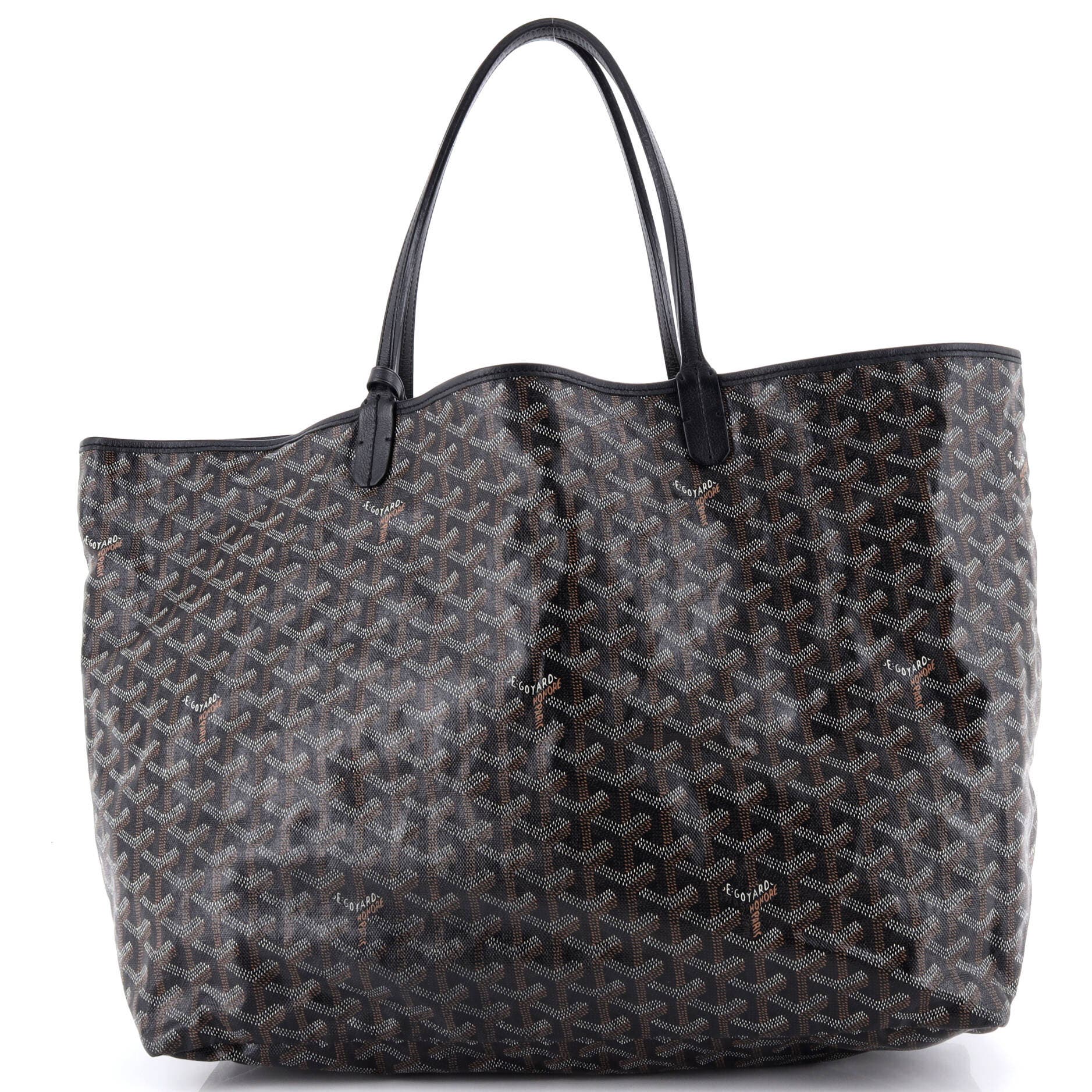 Pre-Owned Goyard Saint Louis Tote Coated Canvas GM, Alternate, color, Black