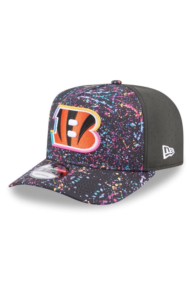New Era Men's New Era Black Cincinnati Bengals 2025 NFL Crucial Catch A-Frame 9FIFTY Snapback Hat, Alternate, color, Black