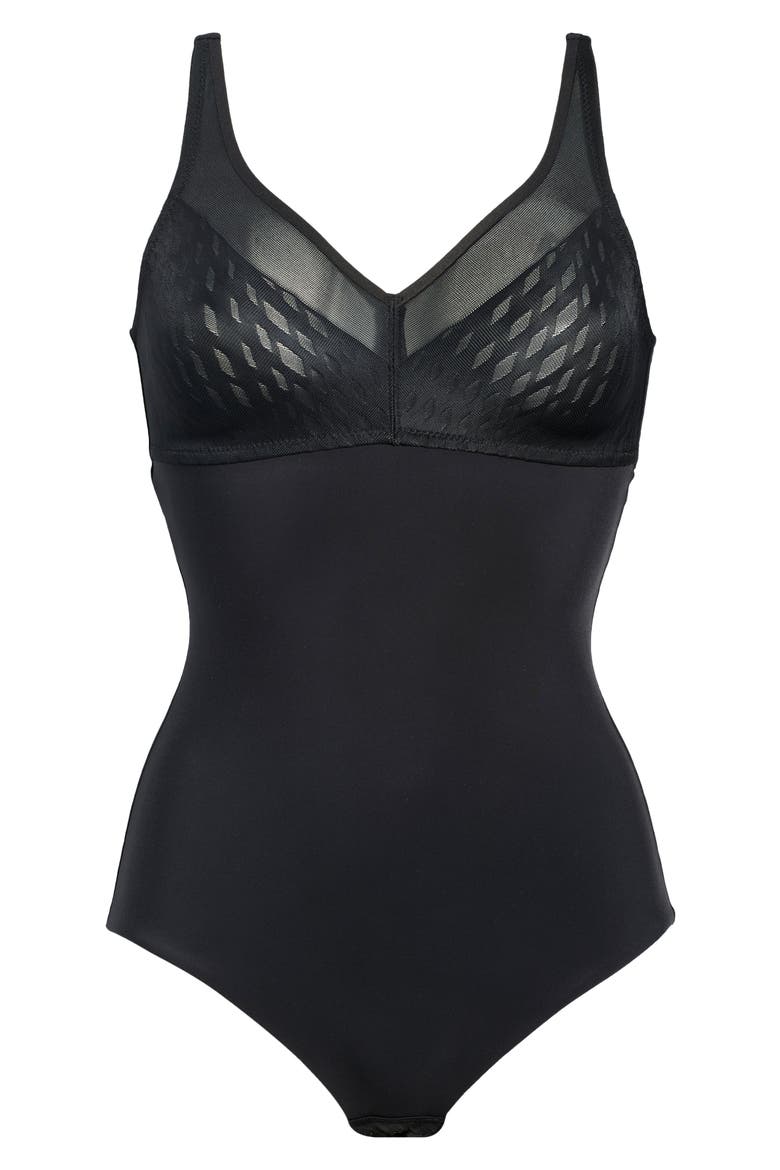Elevated Allure Wirefree Shaping Bodysuit, Alternate, color, BLACK