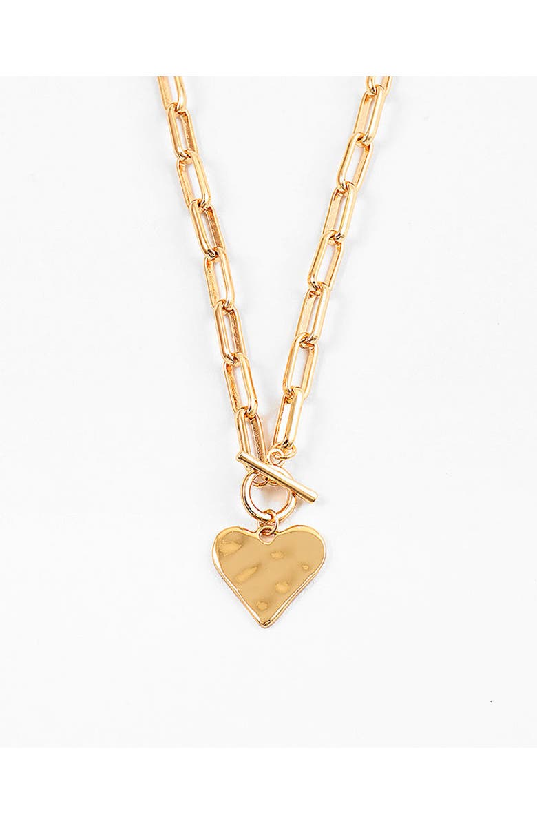 Erin McDermott Jewelry Hammered Heart Toggle Necklace, Alternate, color,