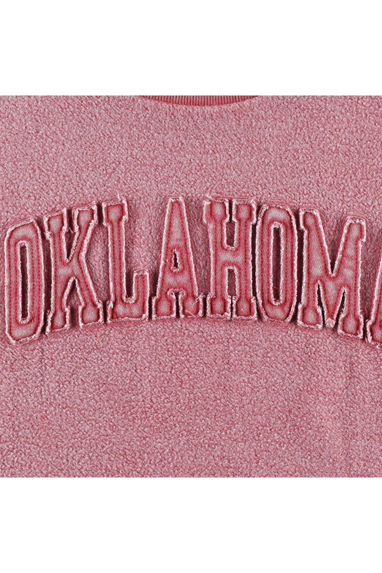 Women's Pressbox Crimson Oklahoma Sooners Ponchoville Pullover Sweatshirt, Alternate, color, Crimson