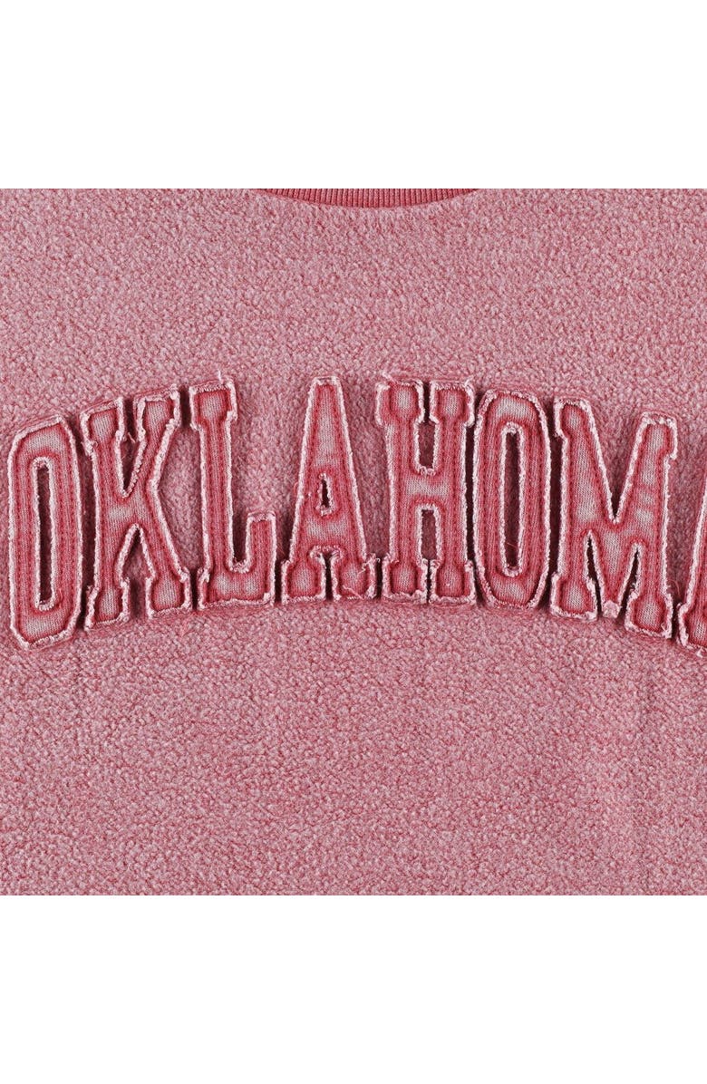 PRESSBOX Women's Pressbox Crimson Oklahoma Sooners Ponchoville Pullover Sweatshirt, Alternate, color, Crimson