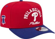 New Era Men's New Era Red/Royal Philadelphia Phillies Arched A-Frame 9FIFTY Adjustable Hat