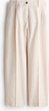 H&M Tapered Linen-blend Trousers