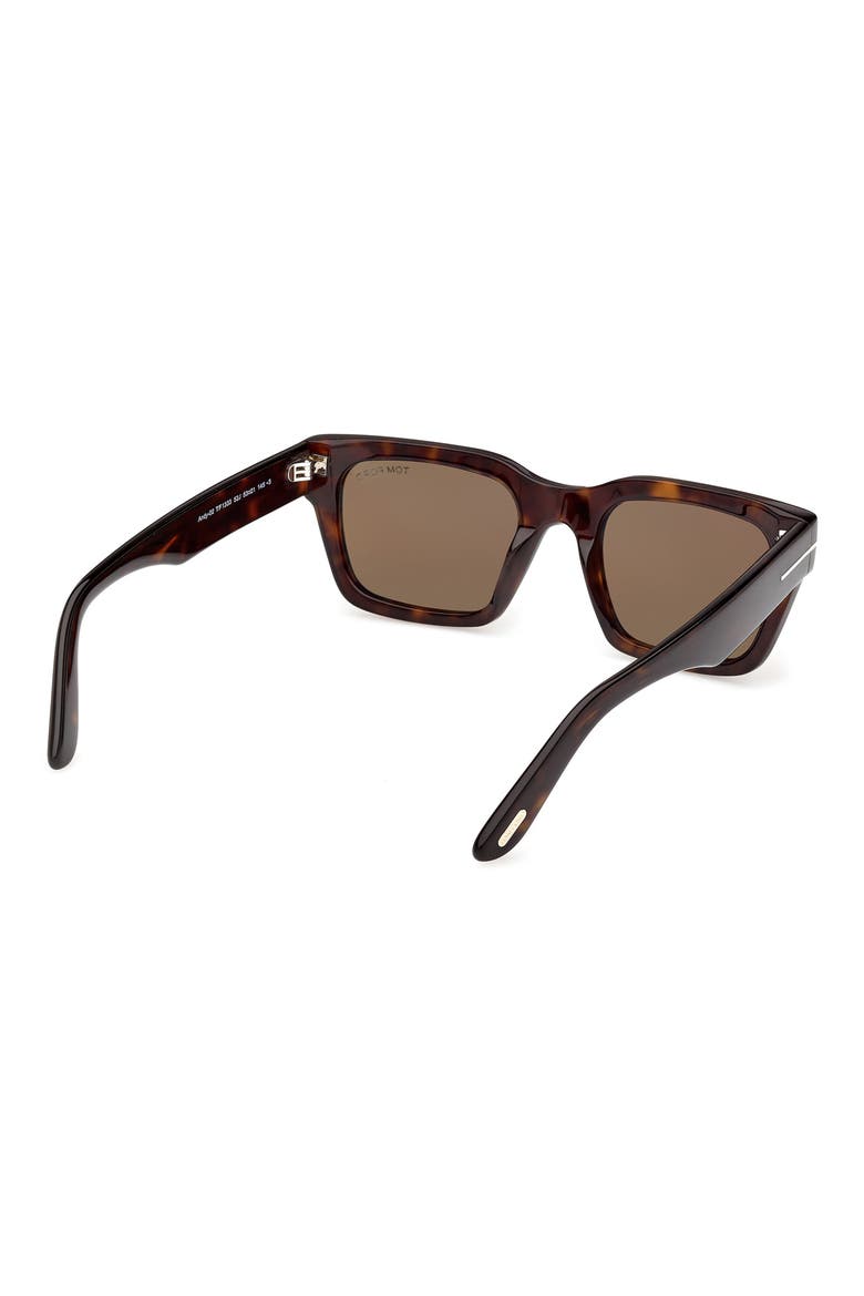55mm Square Sunglasses, Alternate, color, DARK HAVANA / ROVIEX