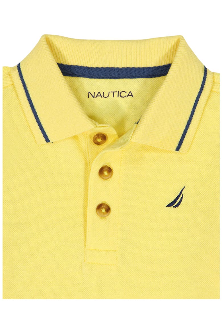 Kids' Polo & Pull-On Shorts Set, Alternate, color, YELLOW