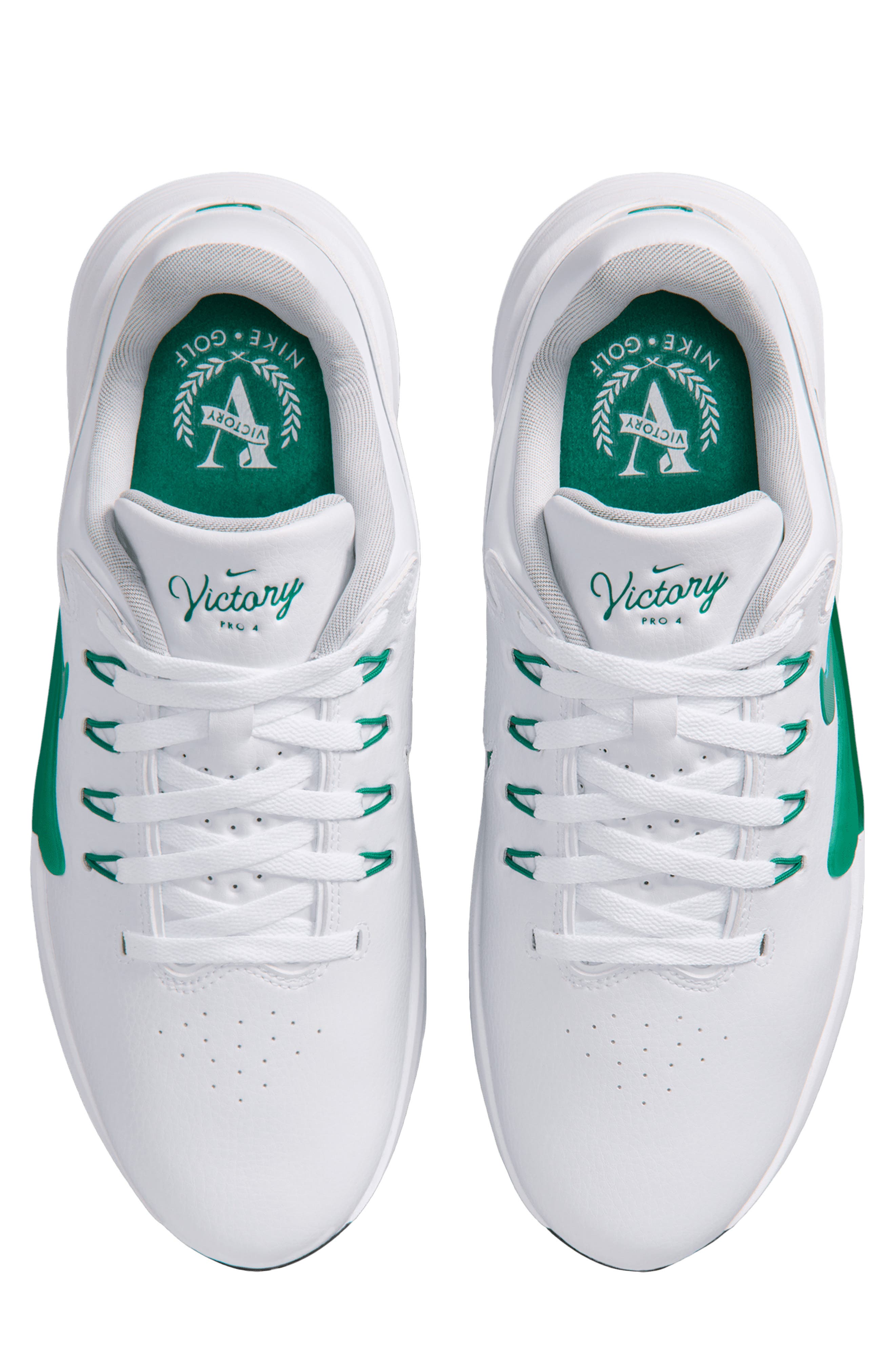 Victory Pro 4 Golf Shoe, Alternate, color, WHITE/ BLACK/ MALACHITE