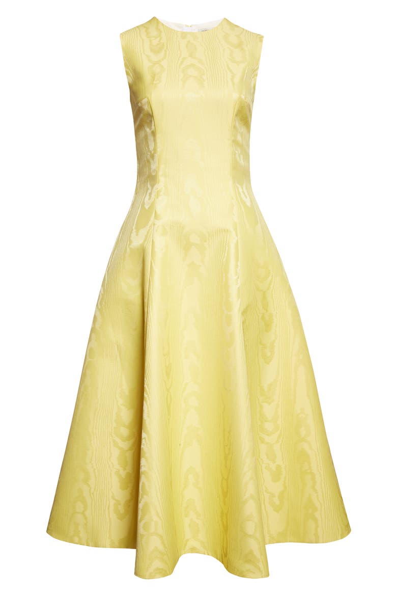 Mara Mikado Midi Dress, Alternate, color, LEMON