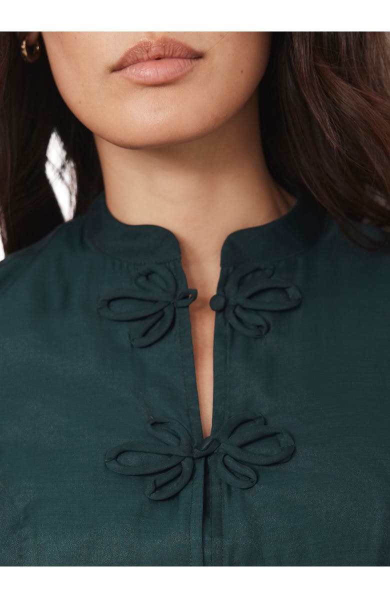 MINT VELVET Military Trim Top, Alternate, color, Green