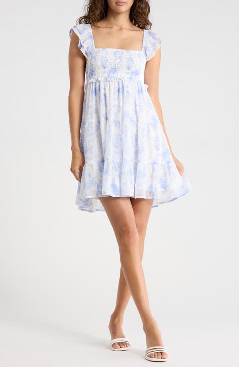 Ruffle Smocked Tiered Minidress