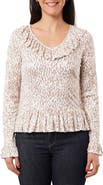 SUNNY LEIGH Ruffle V-Neck Long Sleeve Top