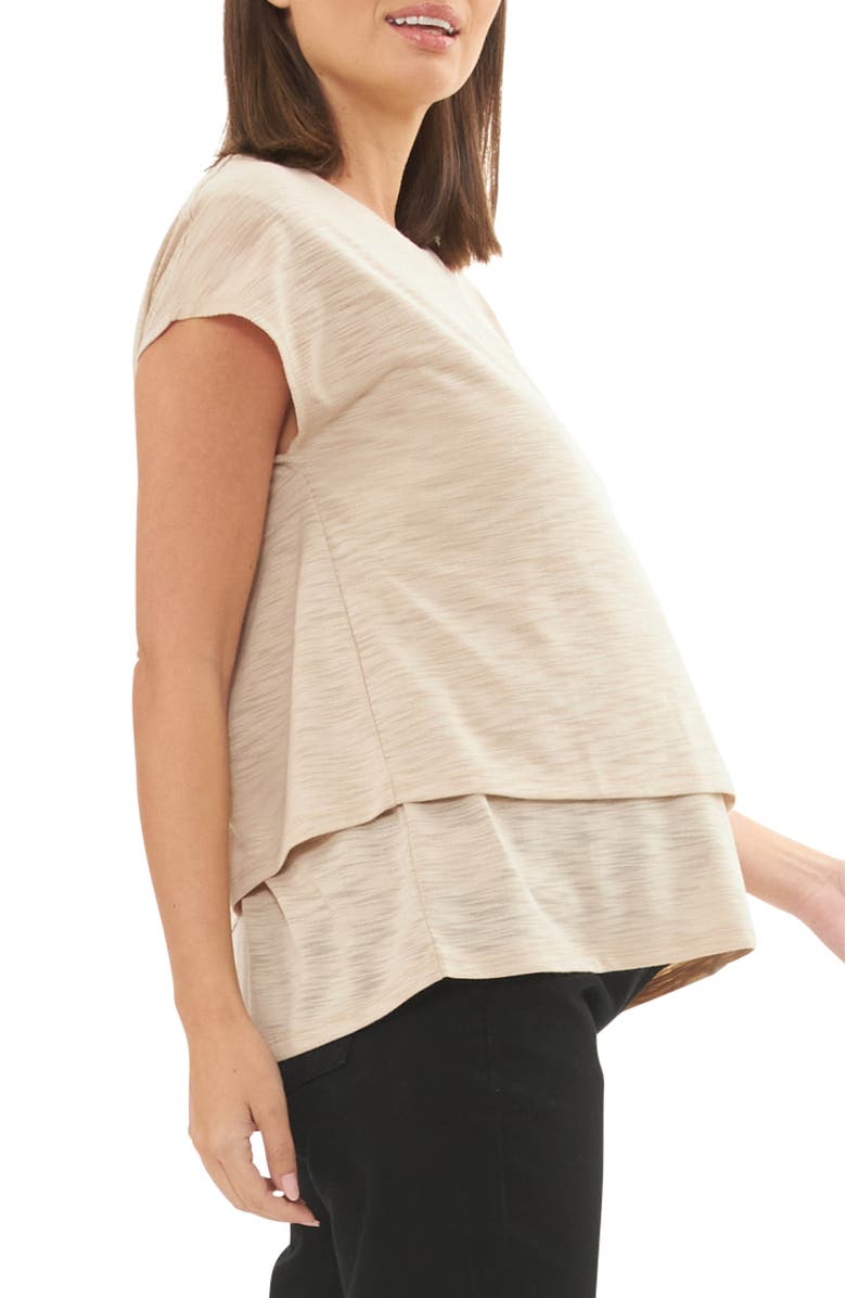 Ripe Maternity Jazmin Nursing Tee, Alternate, color, Natural
