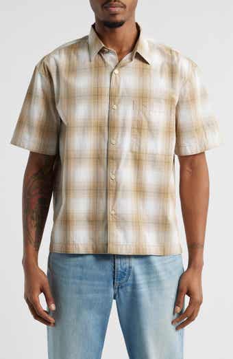 BP. Boxy Plaid Short Sleeve Button-Up Shirt