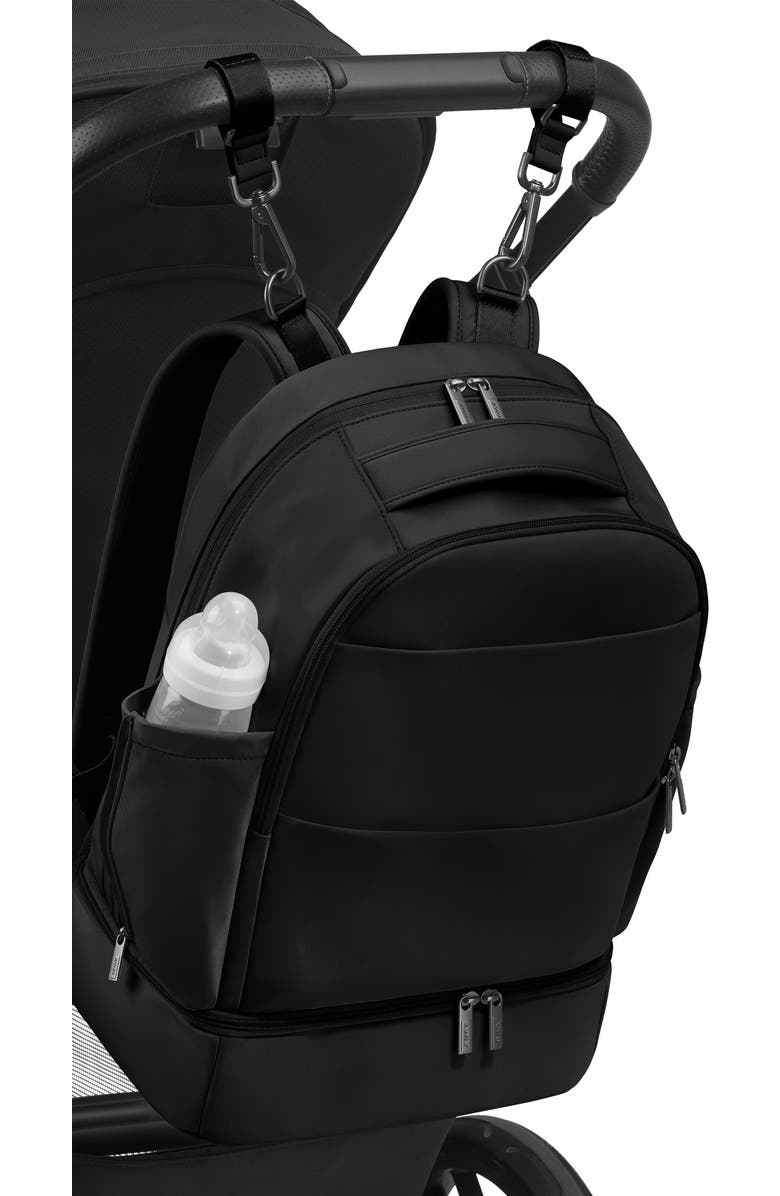Away The Double Diaper Backpack, Alternate, color, Jet Black