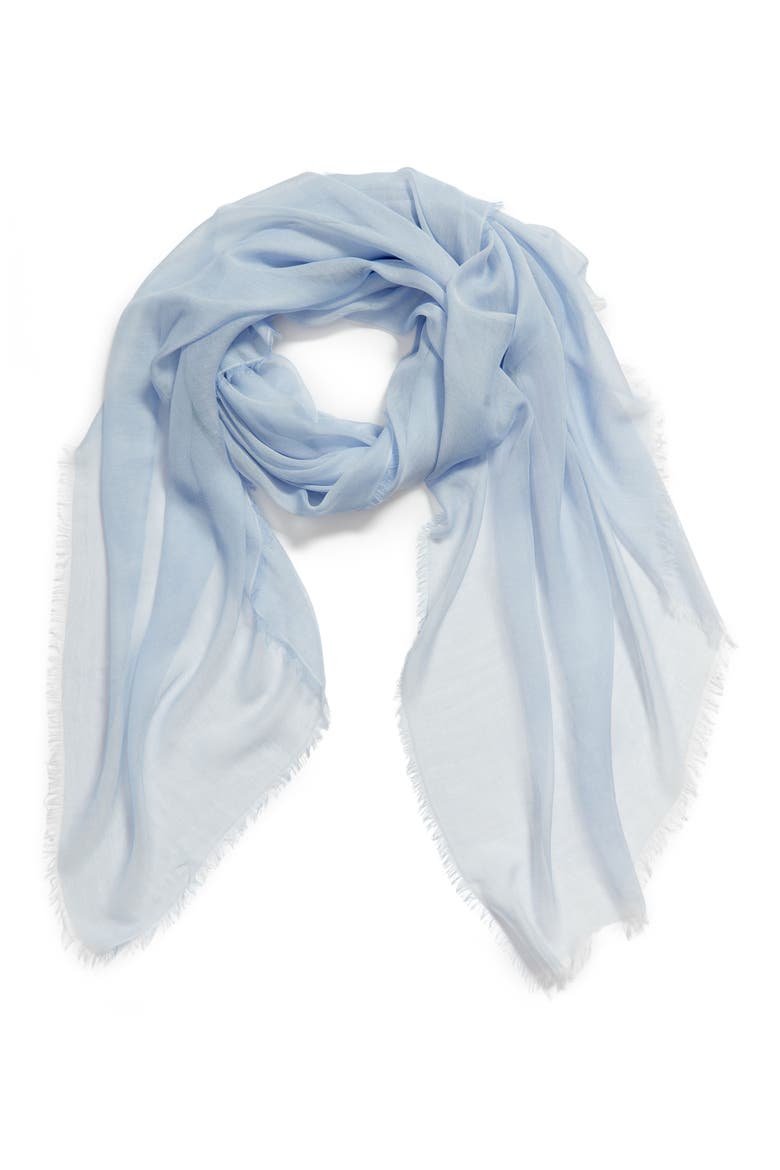 Modal & Silk Scarf, Alternate, color, BLUE BRUNNERA COMBO